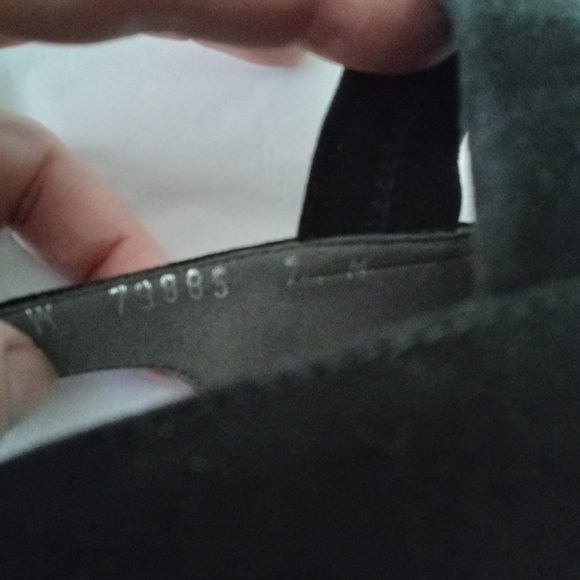 Stuart Weitzman Spando Black Nubuck Suede Strappy Slingback Wedges 7.5 M $398 - Picture 2 of 11